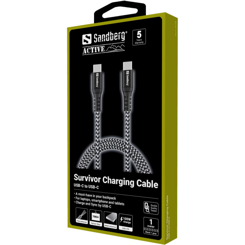 Sandberg Survivor USB-C- USB-C Cable 1M