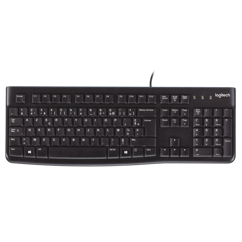 Logitech Keyboard K120 for Business clavier USB AZERTY Français Noir