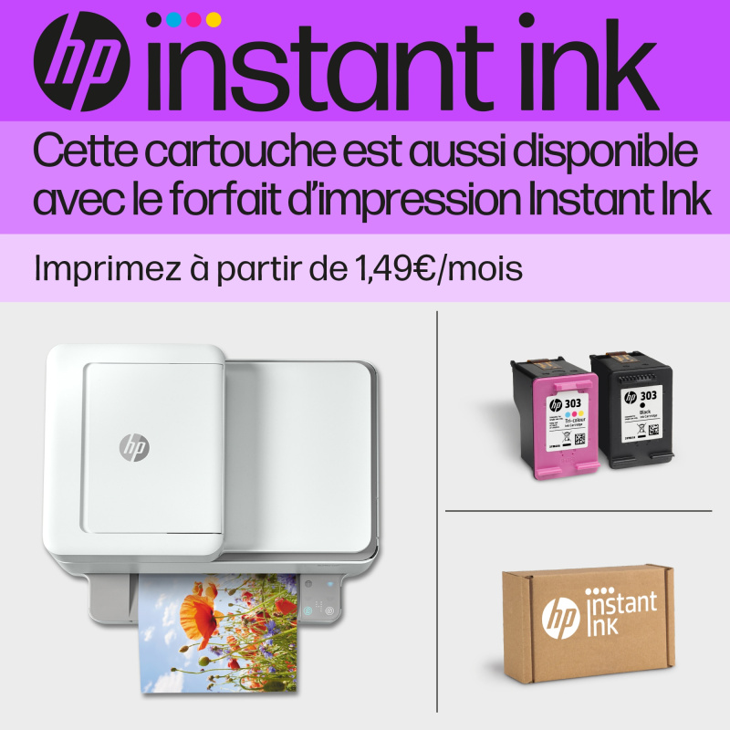 HP Pack de 2 cartouches authentiques d'encre noire/trois couleurs 303