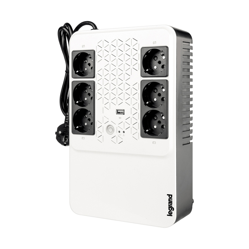 Legrand Keor ASI MULTIPLUG 600 FR alimentation d'énergie non interruptible Interactivité de ligne 0,6 kVA 360 W 6 sortie(s) CA