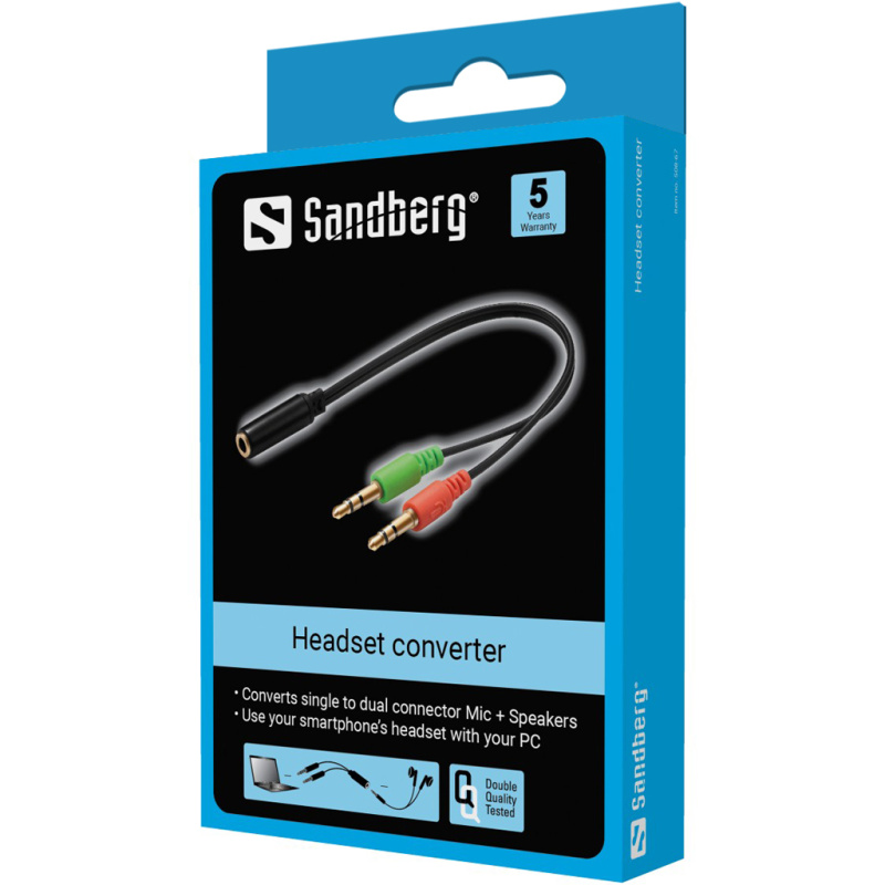 Sandberg Headset converter(mobile) > PC