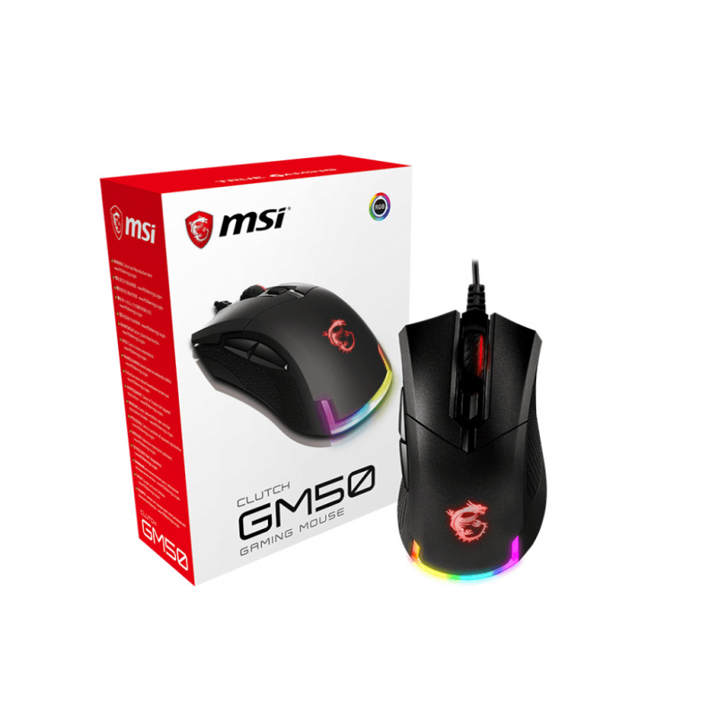 MSI CLUTCH GM50 souris Jouer Droitier USB Type-A Optique 7200 DPI