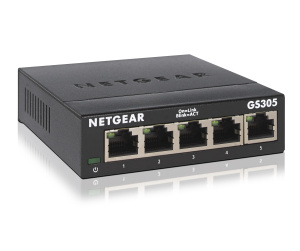 NETGEAR GS305 Non-géré L2 Gigabit Ethernet (10/100/1000) Noir