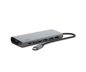 Belkin F4U092BTSGY station d'accueil USB 3.2 Gen 1 (3.1 Gen 1) Type-C Gris