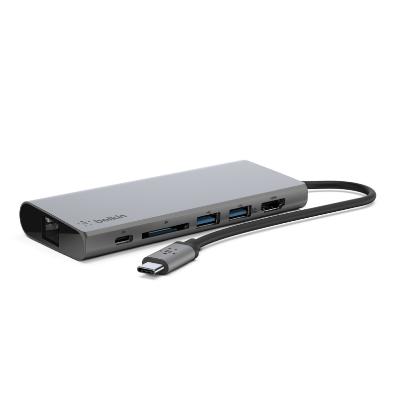 Belkin F4U092BTSGY station d'accueil USB 3.2 Gen 1 (3.1 Gen 1) Type-C Gris