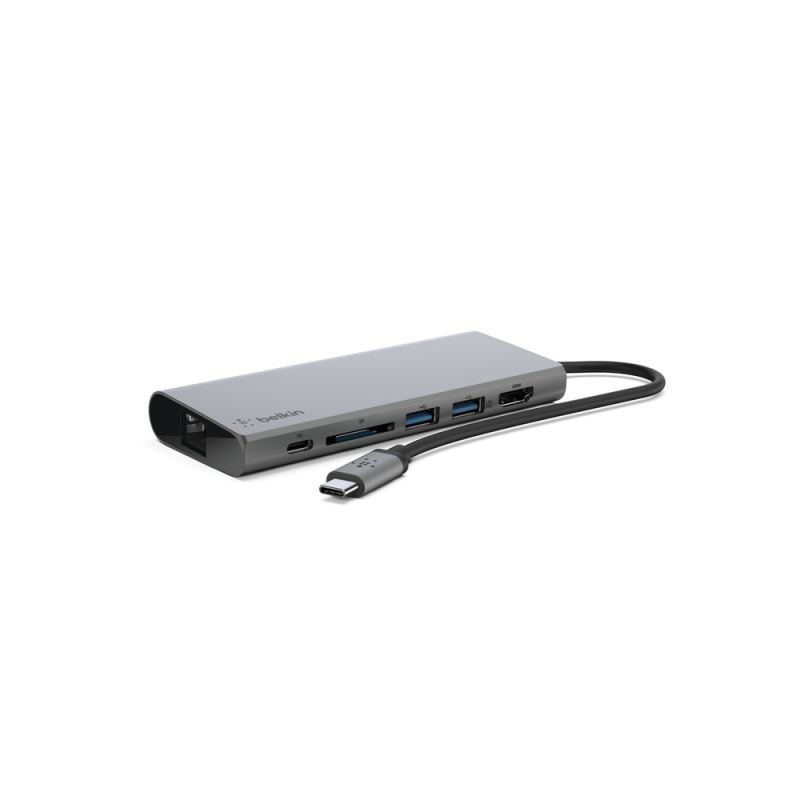 Belkin F4U092BTSGY station d'accueil USB 3.2 Gen 1 (3.1 Gen 1) Type-C Gris