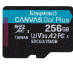 Kingston Technology Carte microSDXC Canvas Go Plus 170R A2 U3 V30 de 256 Go + ADP