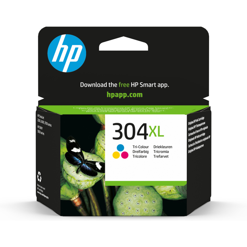 HP 304XL Cartouche d’encre trois couleurs grande capacité authentique