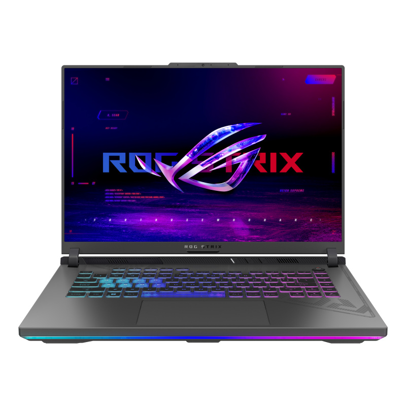 ASUS ROG Strix G16 G614JI-N4183X Intel® Core™ i7 i7-13650HX Ordinateur portable 40,6 cm (16") WQXGA 16 Go DDR5-SDRAM 1 To SSD NVIDIA GeForce RTX 4070 Wi-Fi 6 (802.11ax) Windows 11 Pro Noir, Gris