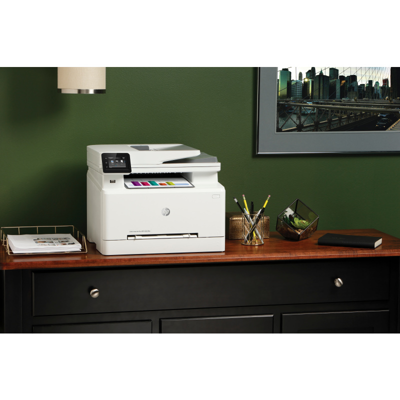 HP Color LaserJet Pro Imprimante multifonction M283fdw, Couleur, Imprimante pour Impression, copie, scan, fax, Impression USB en façade; Numérisation vers e-mail; Impression recto-verso; Chargeur automatique de documents déroulé de 50 feuilles