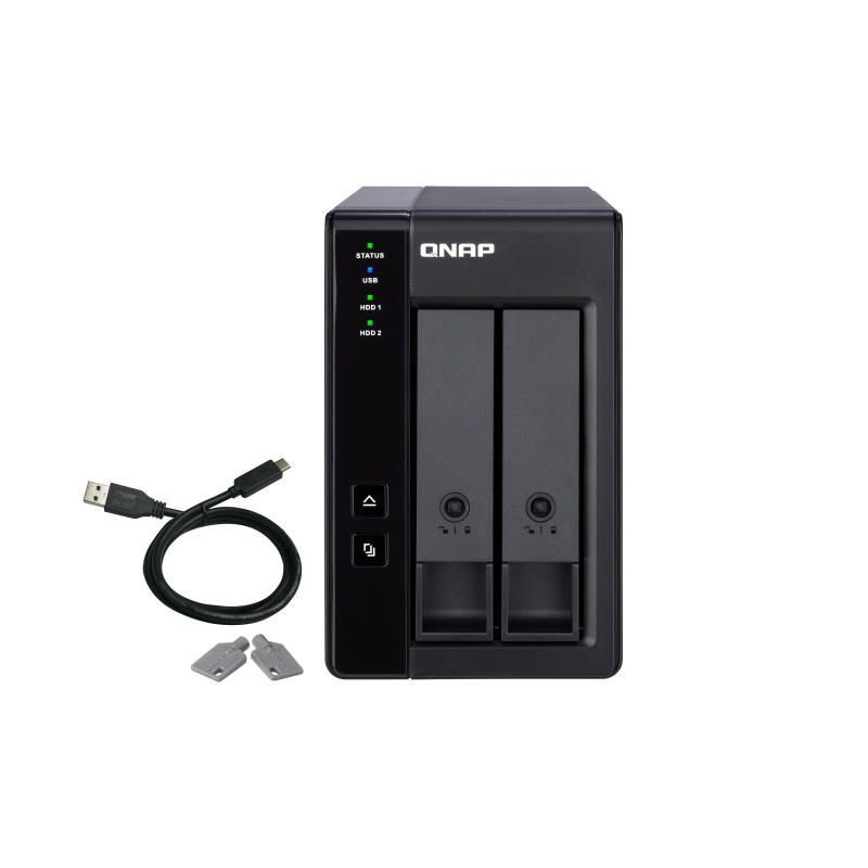 QNAP TR-002 Boîtier de disques de stockage Boîtier disque dur/SSD Noir 2.5/3.5"