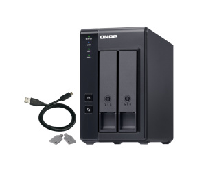 QNAP TR-002 Boîtier de disques de stockage Boîtier disque dur/SSD Noir 2.5/3.5"