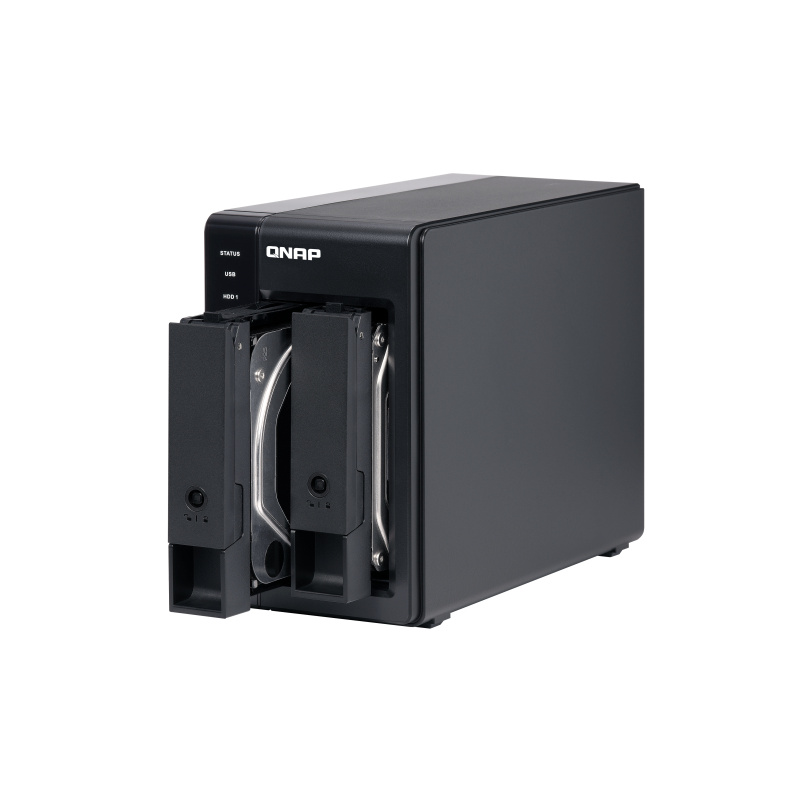 QNAP TR-002 Boîtier de disques de stockage Boîtier disque dur/SSD Noir 2.5/3.5"