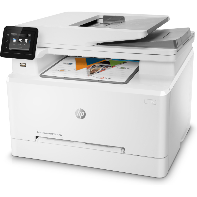 HP Color LaserJet Pro Imprimante multifonction M283fdw, Couleur, Imprimante pour Impression, copie, scan, fax, Impression USB en façade; Numérisation vers e-mail; Impression recto-verso; Chargeur automatique de documents déroulé de 50 feuilles