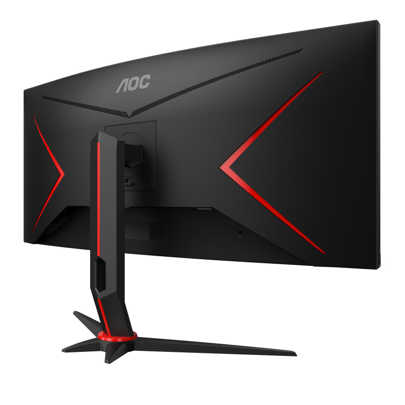 AOC G2 CU34G2X/BK LED display 86,4 cm (34") 3440 x 1440 pixels Quad HD Noir, Rouge