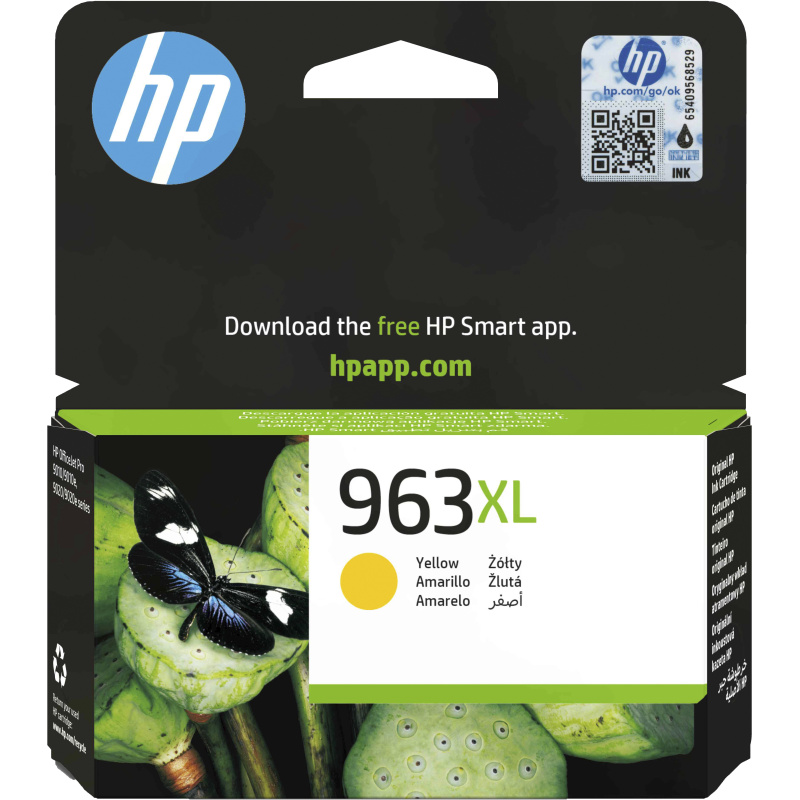 HP 963XL Cartouche d'encre jaune authentique, grande capacité