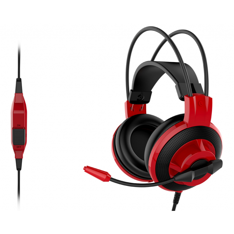 MSI DS501 Casque Avec fil Arceau Jouer Noir, Rouge