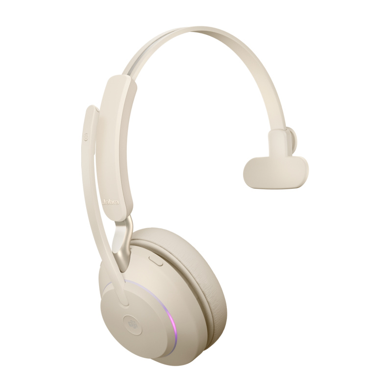 Jabra 26599-899-898 écouteur/casque Sans fil Arceau Bureau/Centre d'appels USB Type-C Bluetooth Beige