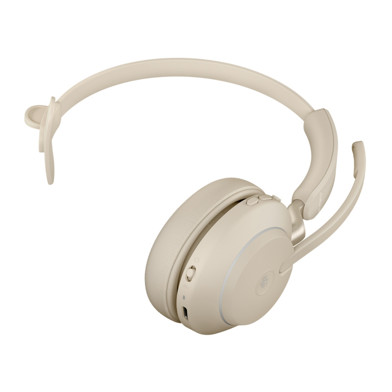 Jabra 26599-899-898 écouteur/casque Sans fil Arceau Bureau/Centre d'appels USB Type-C Bluetooth Beige