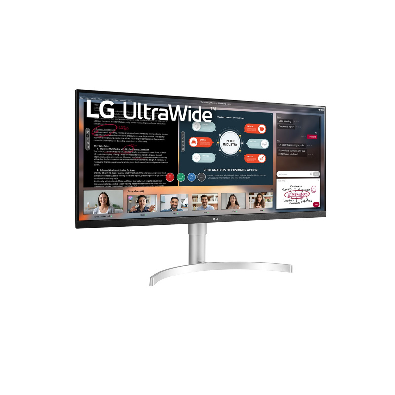 LG 34WN650-W LED display 86,4 cm (34") 2560 x 1080 pixels Full HD Ultra large Blanc