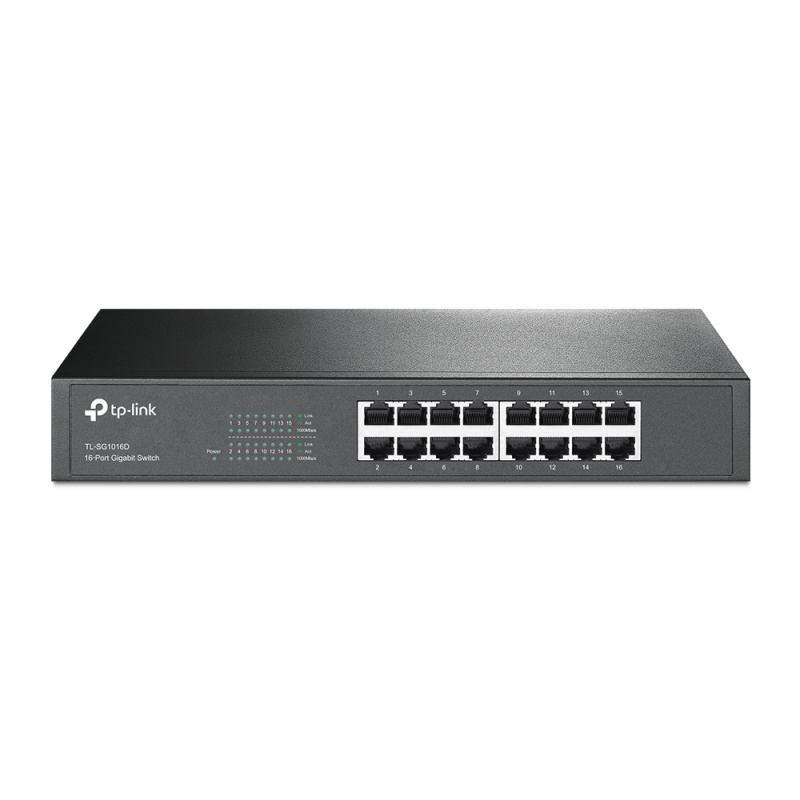 TP-Link TL-SG1016D Non-géré Gigabit Ethernet (10/100/1000) Noir