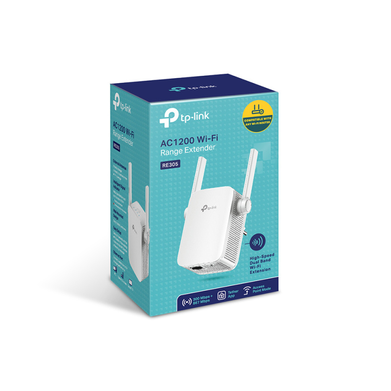 TP-Link RE305 prolongateur réseau Répéteur réseau Blanc 10, 100 Mbit/s