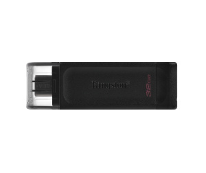 Kingston Technology DataTraveler 70 lecteur USB flash 32 Go USB Type-C 3.2 Gen 1 (3.1 Gen 1) Noir