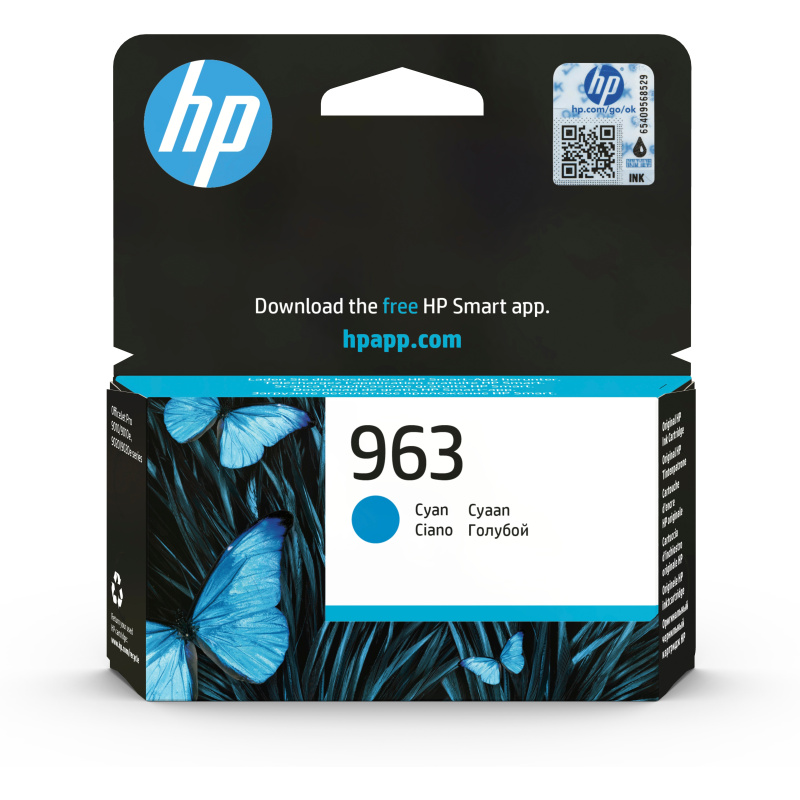 HP 963 Cartouche d'encre cyan authentique