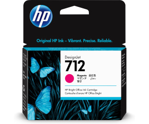 HP Cartouche d'encre DesignJet 712, magenta, 29 ml