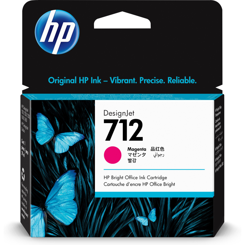 HP Cartouche d'encre DesignJet 712, magenta, 29 ml