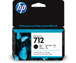 HP Cartouche d'encre DesignJet 712, noir, 38 ml