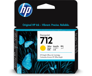 HP Cartouche d'encre DesignJet 712, jaune, 29 ml