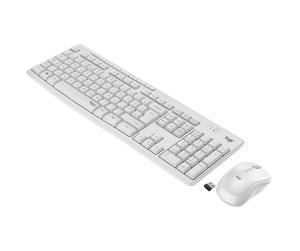 Logitech MK295 Silent Wireless Combo clavier Souris incluse Bureau RF sans fil AZERTY Français Blanc