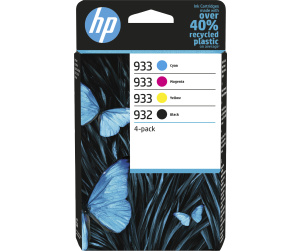 HP 932 Pack de 4 cartouches d'encre noire/ 933 Pack de 4 cartouches d'encre cyan/magenta/jaune authentiques