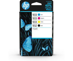 HP 932 Pack de 4 cartouches d'encre noire/ 933 Pack de 4 cartouches d'encre cyan/magenta/jaune authentiques