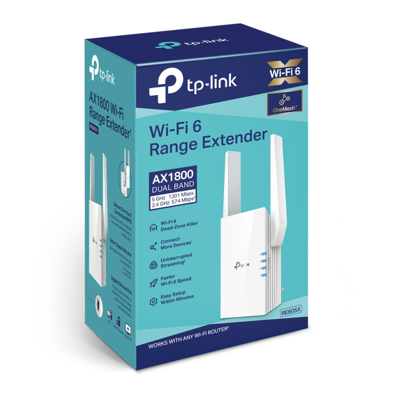 TP-Link RE605X prolongateur réseau Répéteur réseau Blanc 10, 100, 1000 Mbit/s