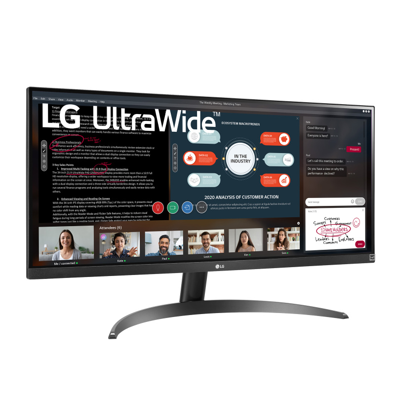 LG 29WP500-B écran plat de PC 73,7 cm (29") 2560 x 1080 pixels Full HD Ultra large LED Noir