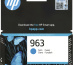 HP 963 Cartouche d'encre cyan authentique