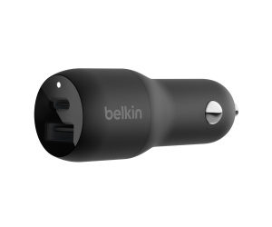 Belkin CCB004BTBK chargeur d'appareils mobiles Smartphone, Tablette Noir Allume-cigare, USB Charge rapide Intérieure, Extérieure