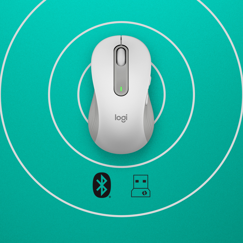 Logitech Signature M650 souris Bureau Gauche RF sans fil + Bluetooth Optique 4000 DPI