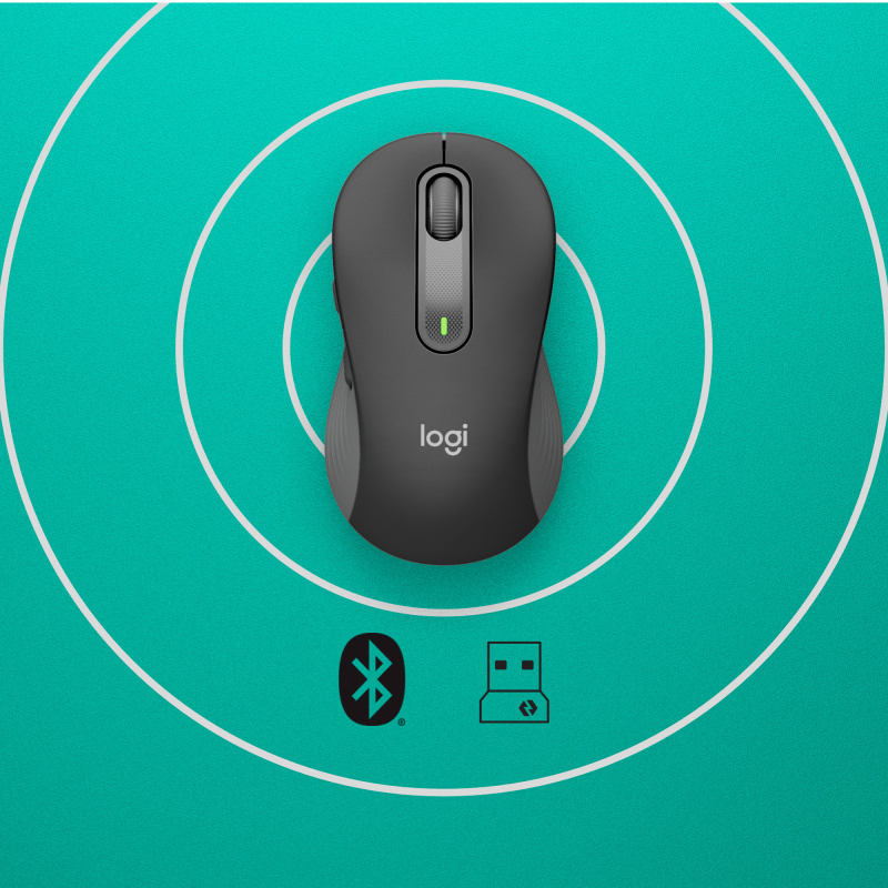 Logitech Signature M650 souris Bureau Droitier RF sans fil + Bluetooth Optique 4000 DPI