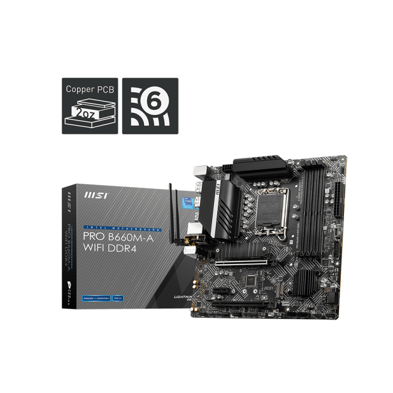 MSI PRO B660M-A WIFI DDR4 carte mère Intel B660 LGA 1700 micro ATX