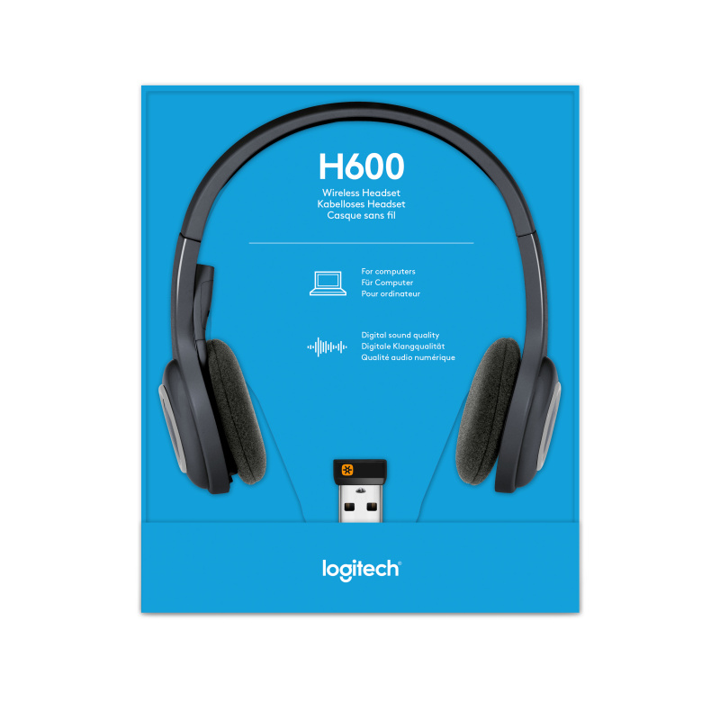 Logitech H600 WIRELESS HEADSET Pour ordinateurs via récepteur USB