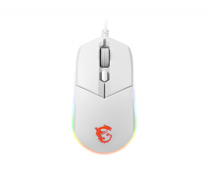 MSI CLUTCH GM11 WHITE souris Jouer Ambidextre USB Type-A Optique 5000 DPI