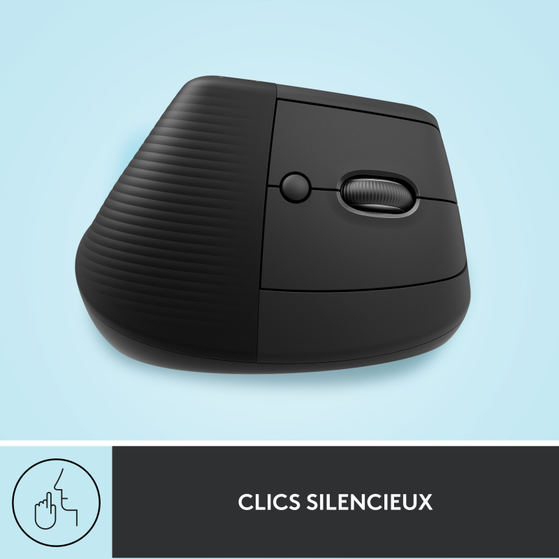 Logitech Lift souris Bureau Droitier RF sans fil + Bluetooth Optique 4000 DPI