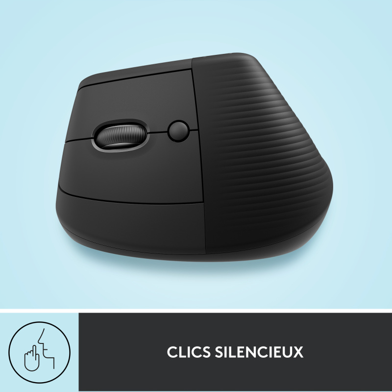 Logitech Lift souris Bureau Gauche RF sans fil + Bluetooth Optique 4000 DPI