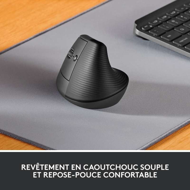 Logitech Lift souris Bureau Gauche RF sans fil + Bluetooth Optique 4000 DPI