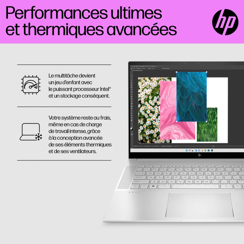 HP ENVY 16-h0059nf Intel® Core™ i7 i7-12700H Ordinateur portable 40,6 cm (16") WQXGA 16 Go DDR5-SDRAM 512 Go SSD NVIDIA GeForce RTX 3060 Wi-Fi 6E (802.11ax) Windows 11 Home Argent