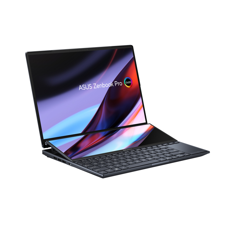 ASUS Zenbook Pro 14 Duo OLED UX8402ZA-M31 Ordinateur portable 36,8 cm (14.5") Écran tactile 2.8K Intel® Core™ i7 i7-12700H 16 Go LPDDR5-SDRAM 1 To SSD Wi-Fi 6E (802.11ax) Windows 11 Pro Noir