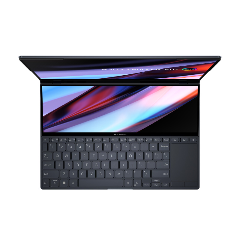 ASUS Zenbook Pro 14 Duo OLED UX8402ZA-M31 Ordinateur portable 36,8 cm (14.5") Écran tactile 2.8K Intel® Core™ i7 i7-12700H 16 Go LPDDR5-SDRAM 1 To SSD Wi-Fi 6E (802.11ax) Windows 11 Pro Noir